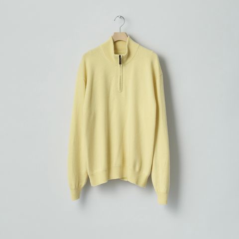 【残り一点】Pure Cashmere Knit Half Zip LS