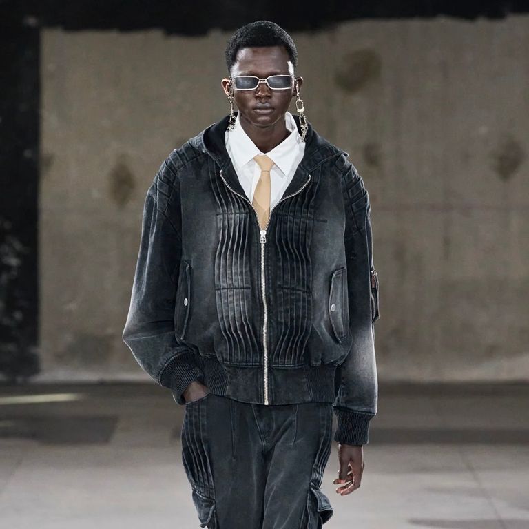 Feng Chen Wang - 【残り一点】Denim Folding Oversized Jacket 