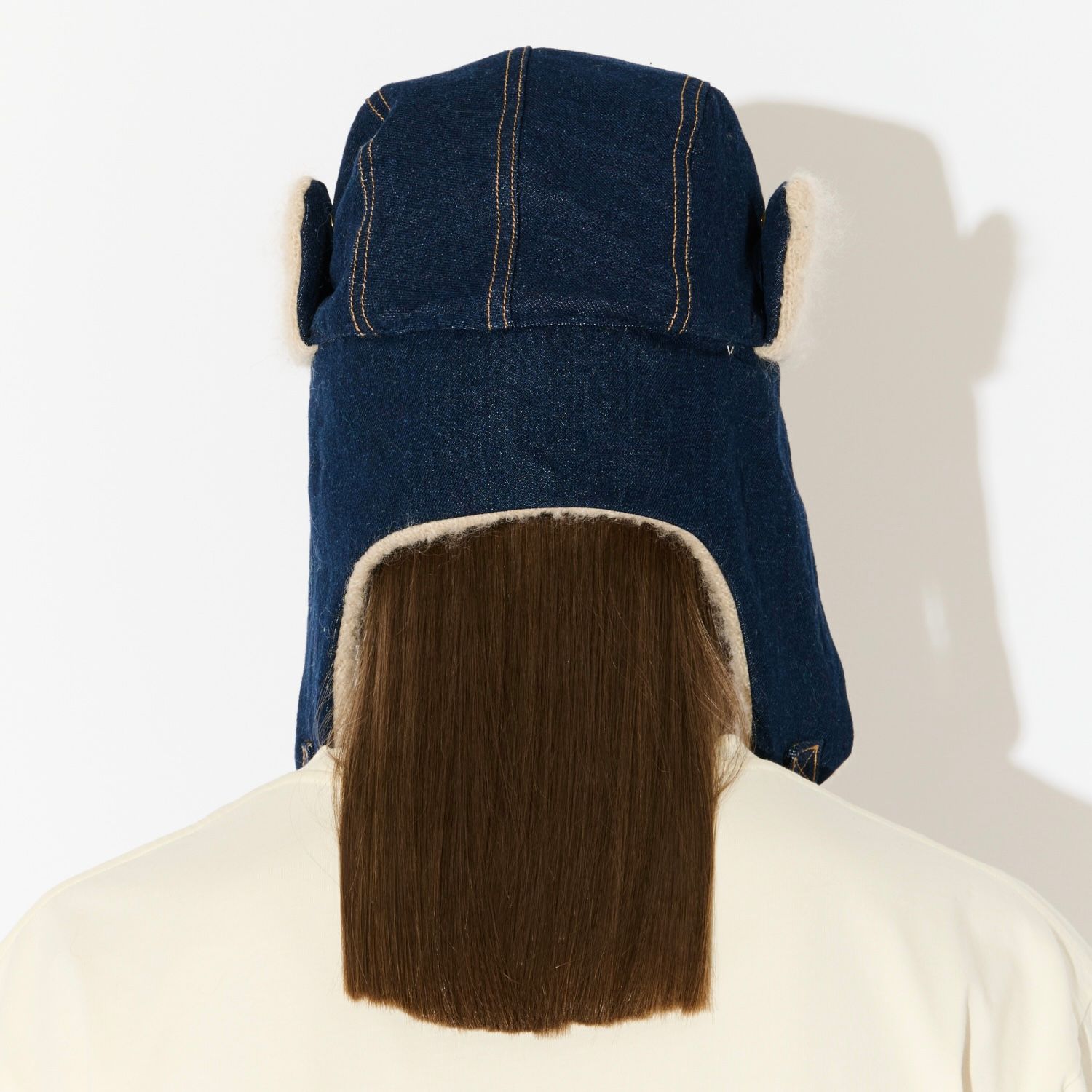 【残りわずか】Trapper Hat with Knit Patch
