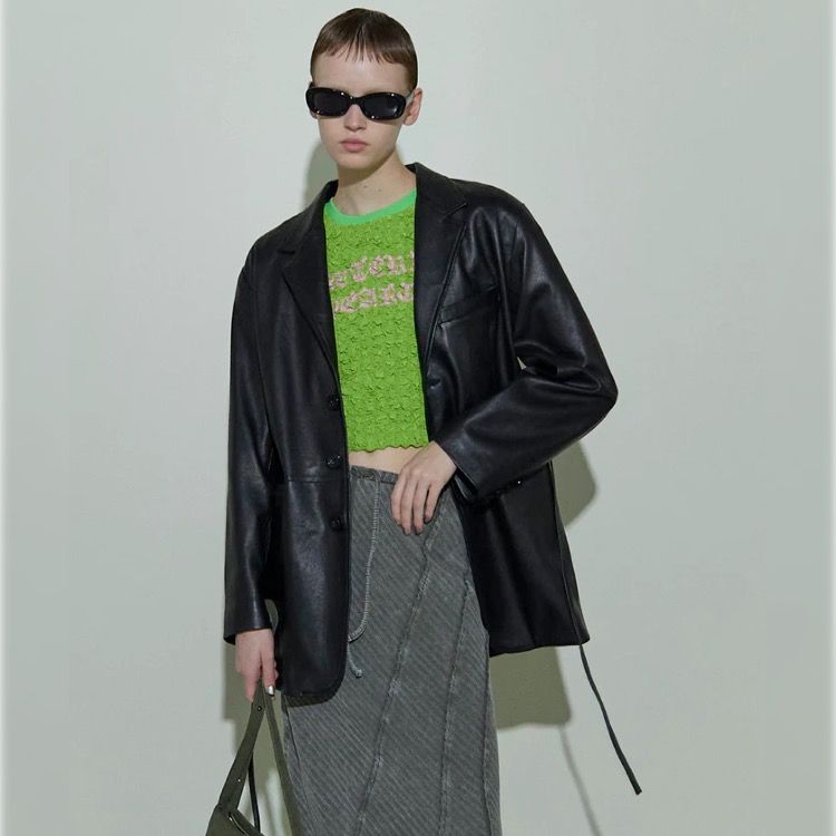 【再販売通知受付可能】Leather Tailored Jacket