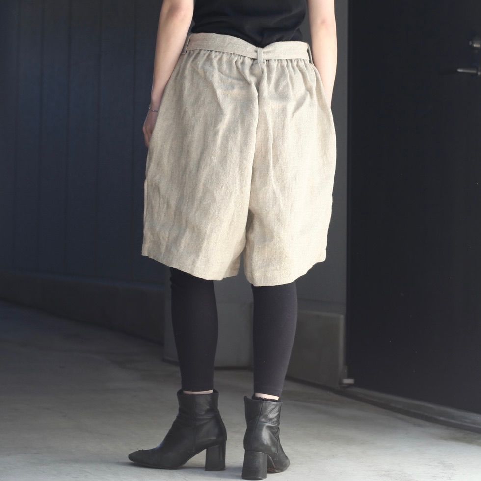 【残り一点】セミウェットリネンショートパンツ