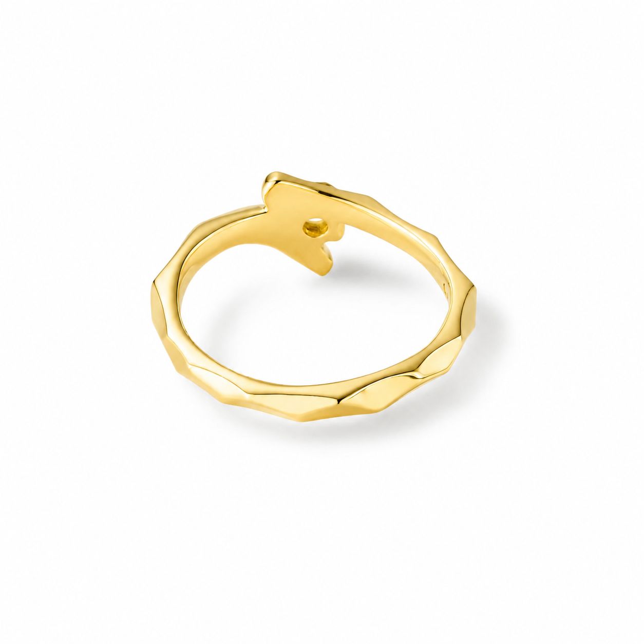 【お取り寄せ注文可能】Broadly V Ring W / Dia(K18 YELLOW GOLD)
