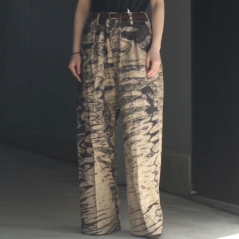 【残り一点】Photo Printed Cotton 1Tuck Baker Pants