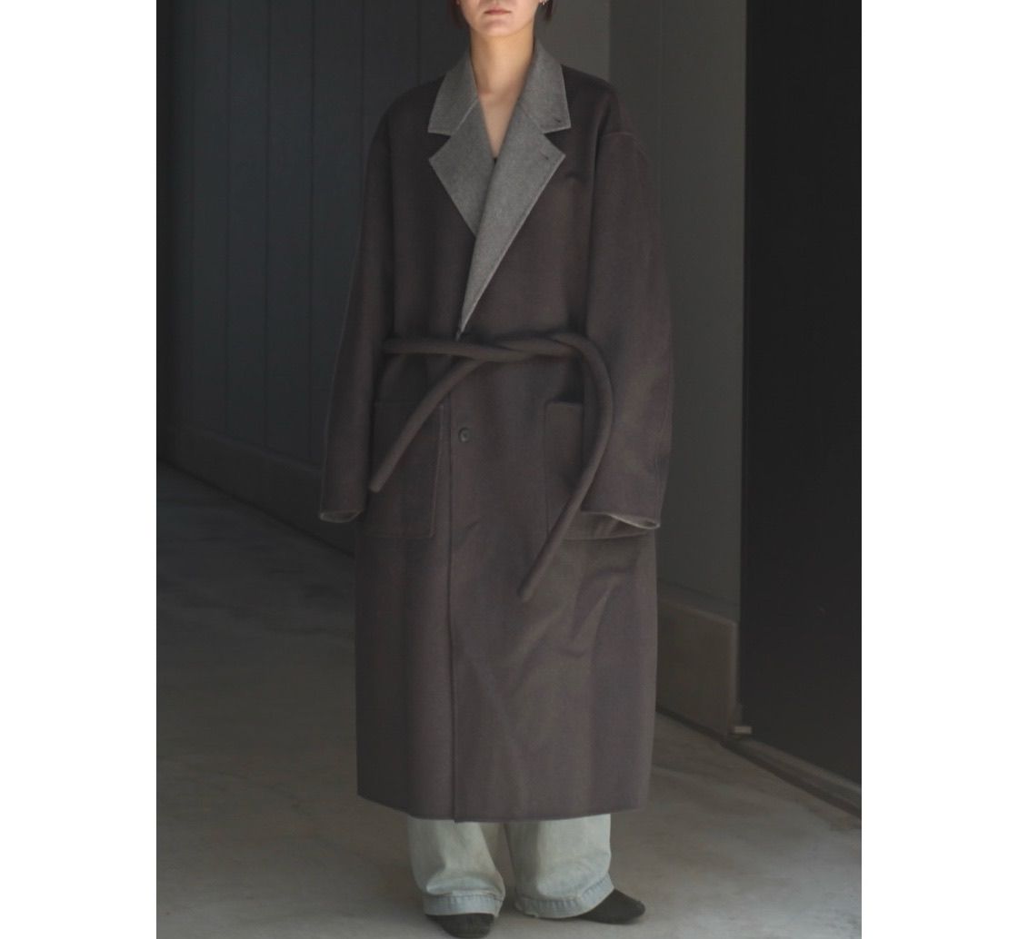 【残り一点】Wool/Cashmere Reversible Notch Lapel Coat