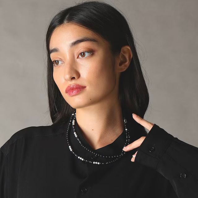 【残り一点】ビーズネックレス(BLACK)