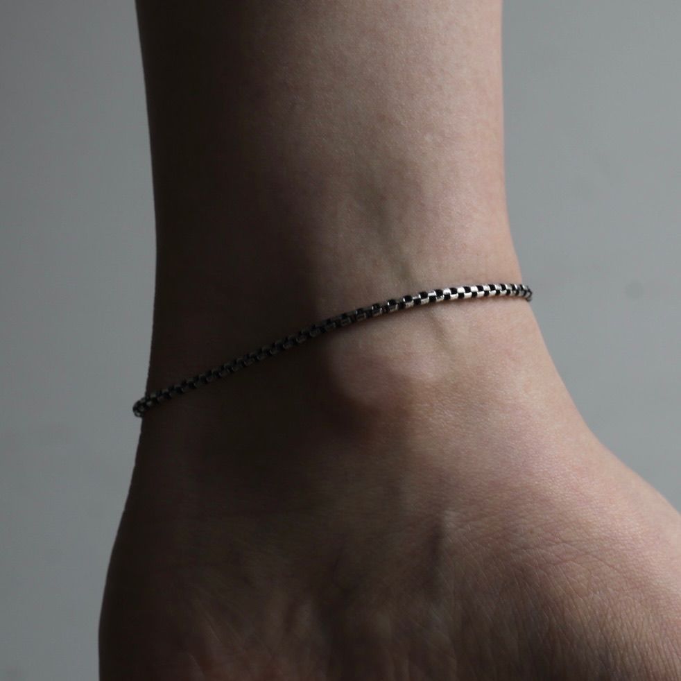 【お取り寄せ注文可能】Narrow Square Block Chain Anklet