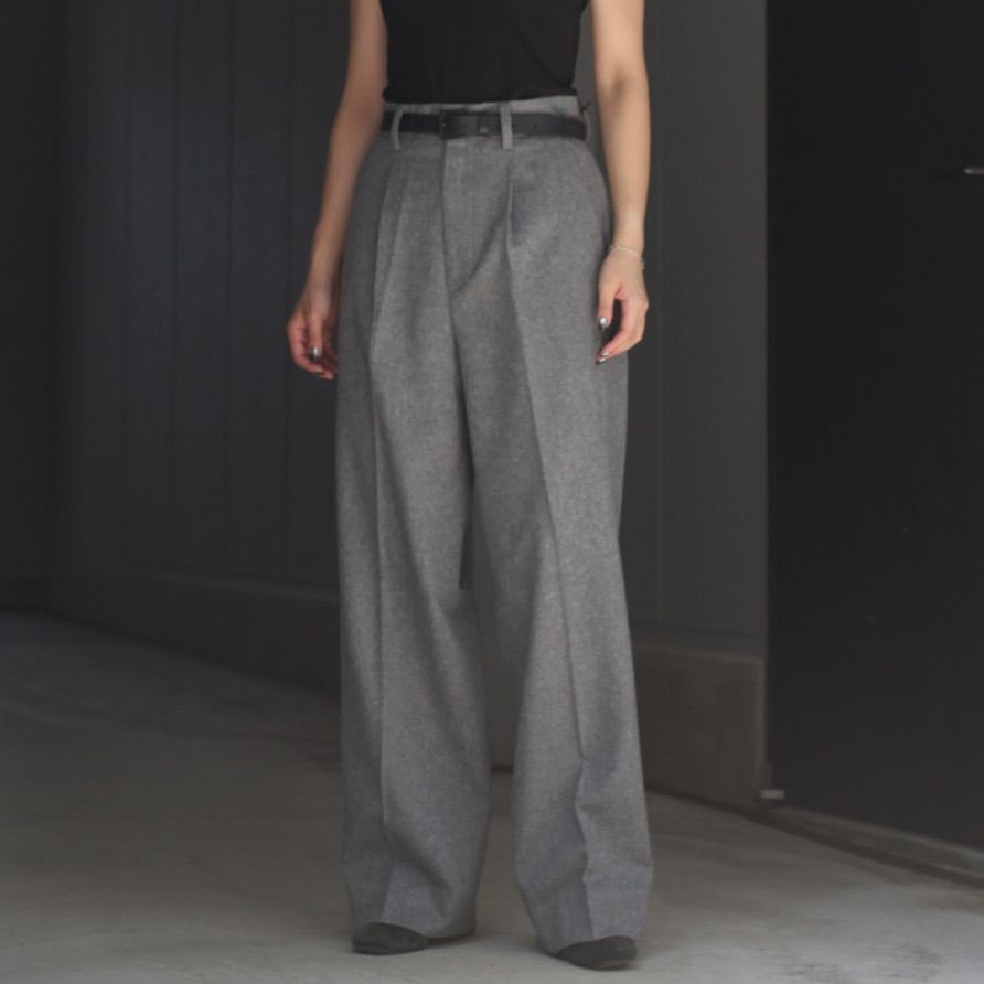 【再販売通知受付可能】W/CA Beaver Straight Trousers