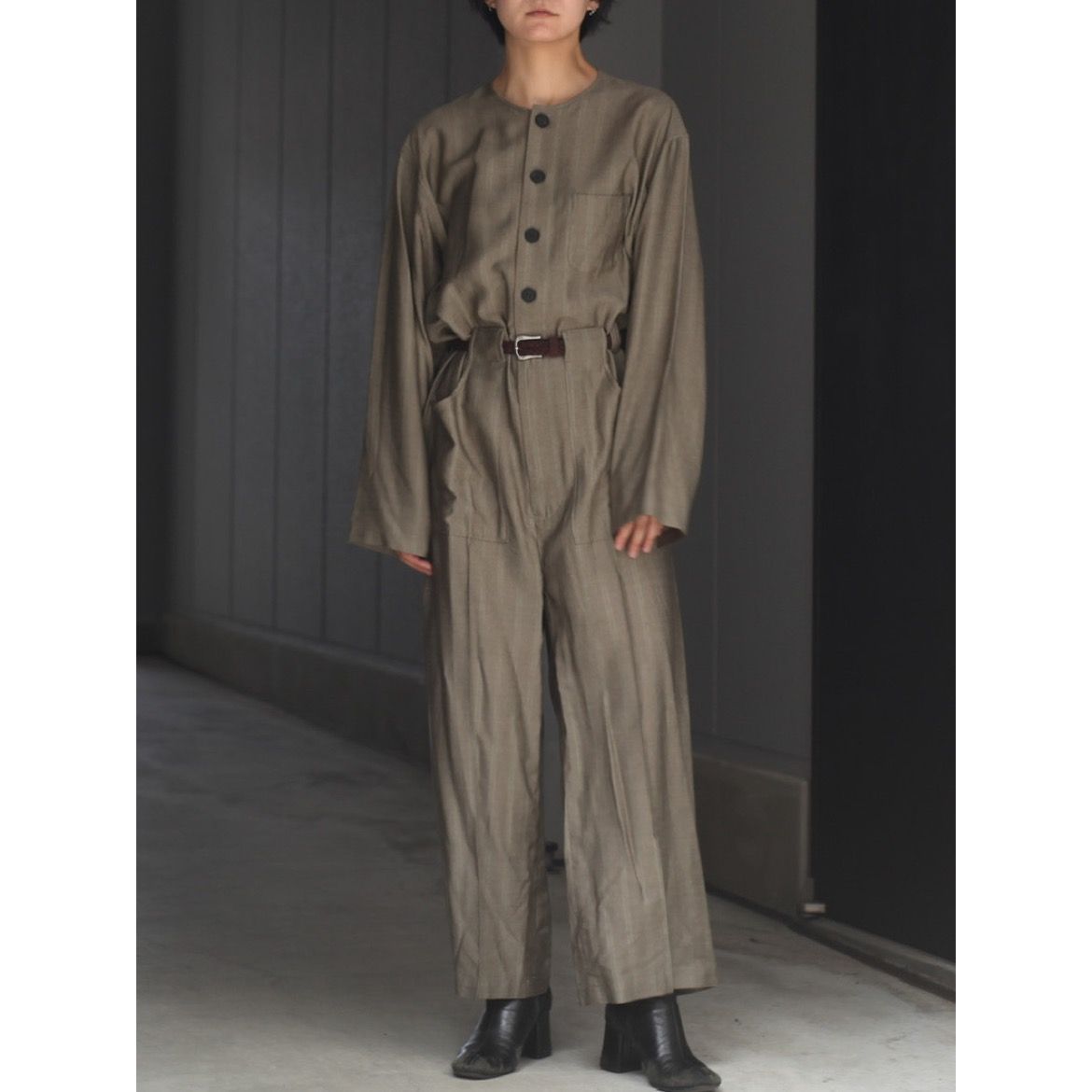 MATSUFUJI - 【残り一点】Dobby Weave Jumpsuit | ACRMTSM ONLINE STORE