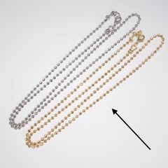 【残りわずか】Cutting Ball Long Necklace & Bracelet(GOLD)