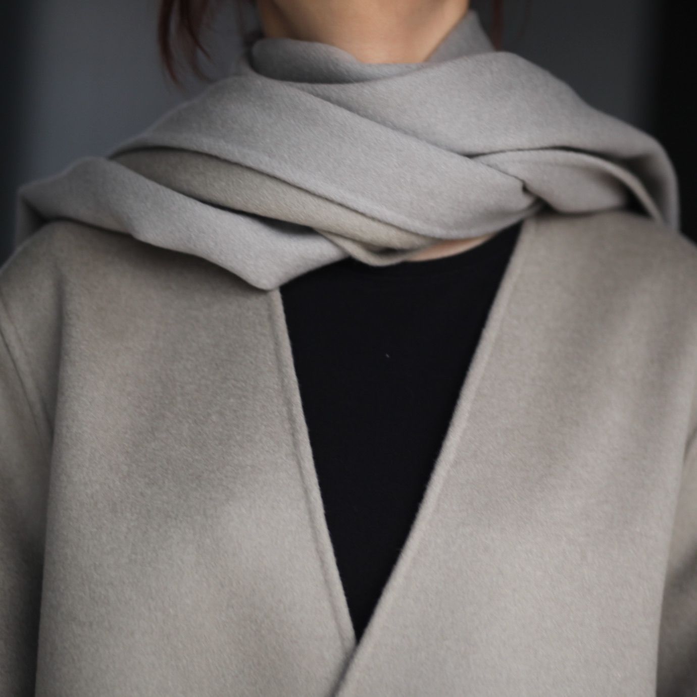 【残りわずか】Wool Cashmere Beaver Reversible Stole Jacket