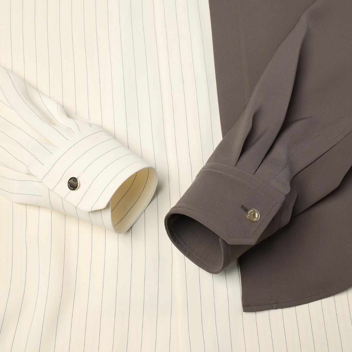 【残り一点】Double Satin Asymmetrical Layered Shirt