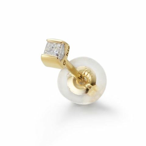 【お取り寄せ注文可能】K10 Square Dia Pierce(GOLD)