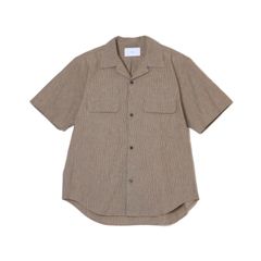 【残り一点】Linen Open Collor Half Sleeve Shirt