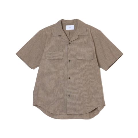 【残り一点】Linen Open Collor Half Sleeve Shirt