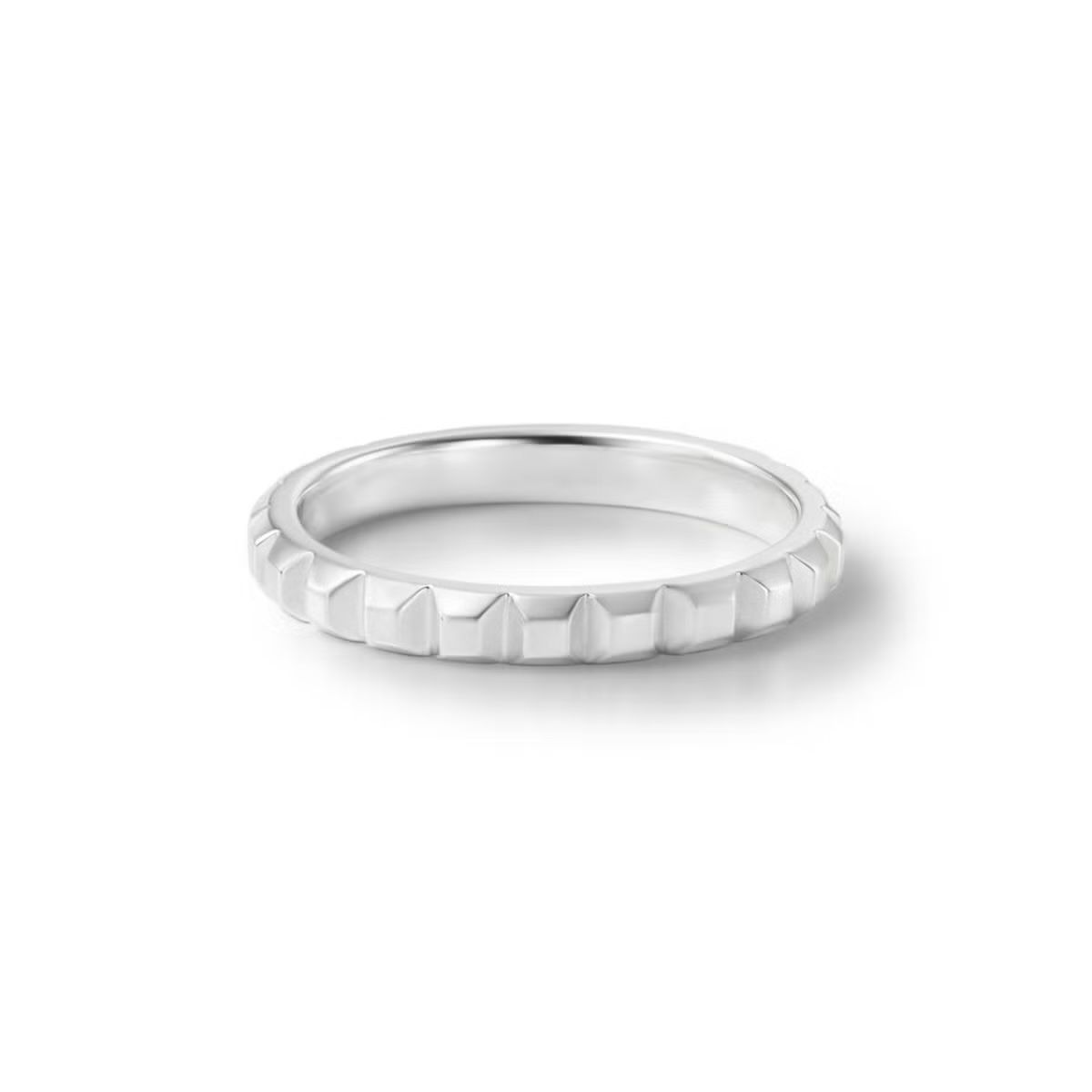 【お取り寄せ注文可能】Flat Studs Ring M(PLATINUM950)