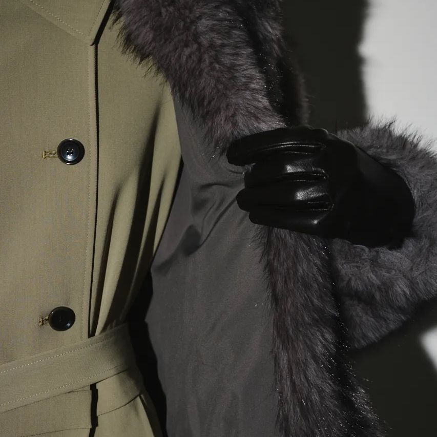 【残り一点】High Collar Faux Fur Jacket