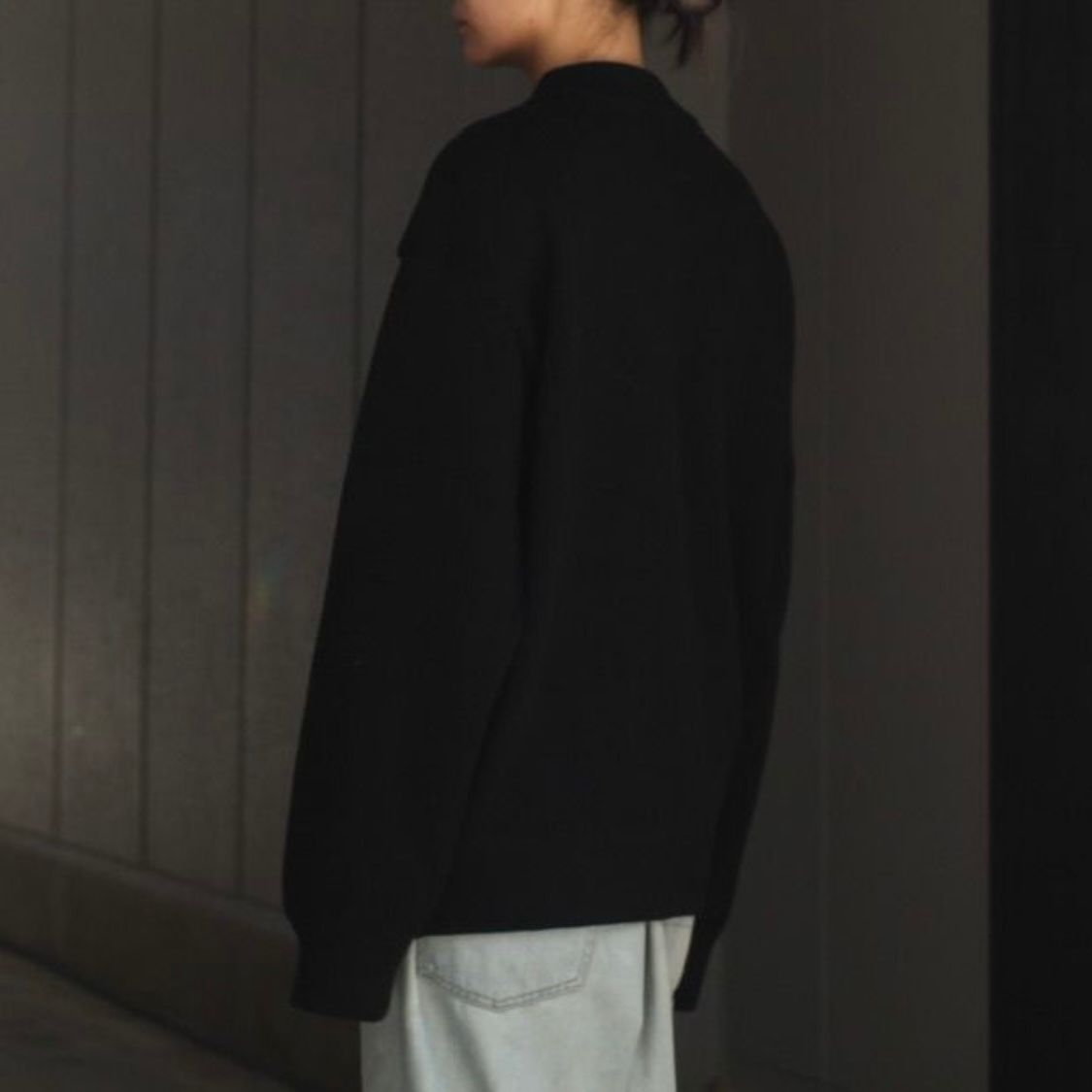 【残りわずか】Moss Stitch Moc Neck L/S Sweat