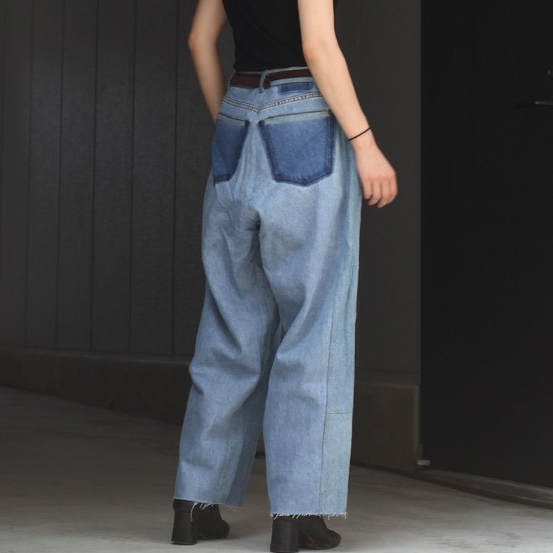 【残り一点】Reconstructed Super Baggy Slacks Denim_2(M)