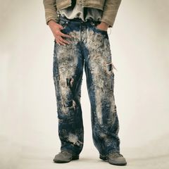 【残り一点】Hard-Washed Damaged Denim Pants