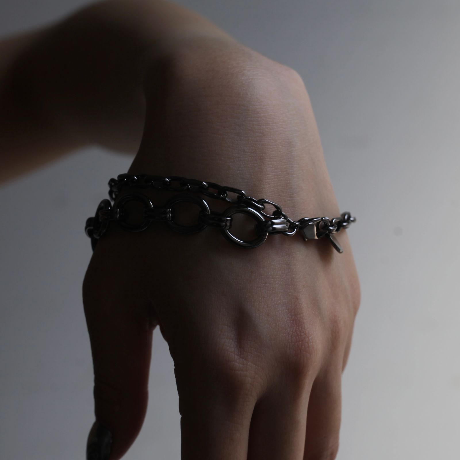 【残り一点】Beads Chain Breacelet_A(BLACK)