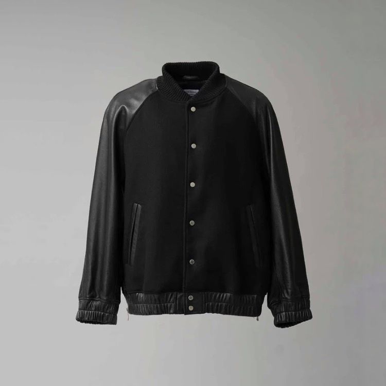 【残り一点】Sheep Leather Melton Combination Stadium Jacket