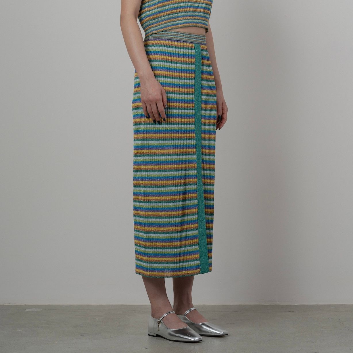 【残り一点】Lulex Multiborder Knitted Skirt