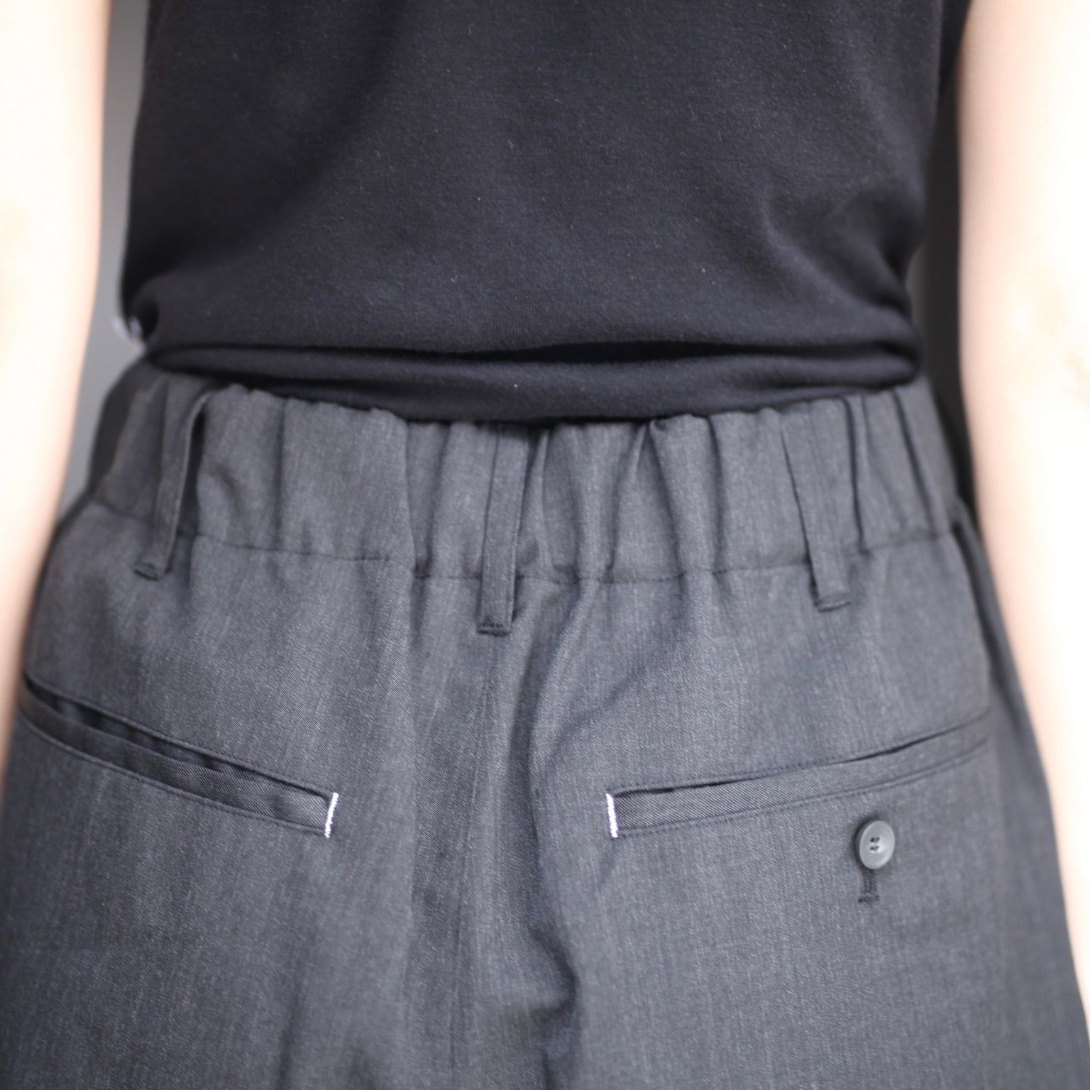 【残り一点】ウォッシャブルツイルワイドパンツ