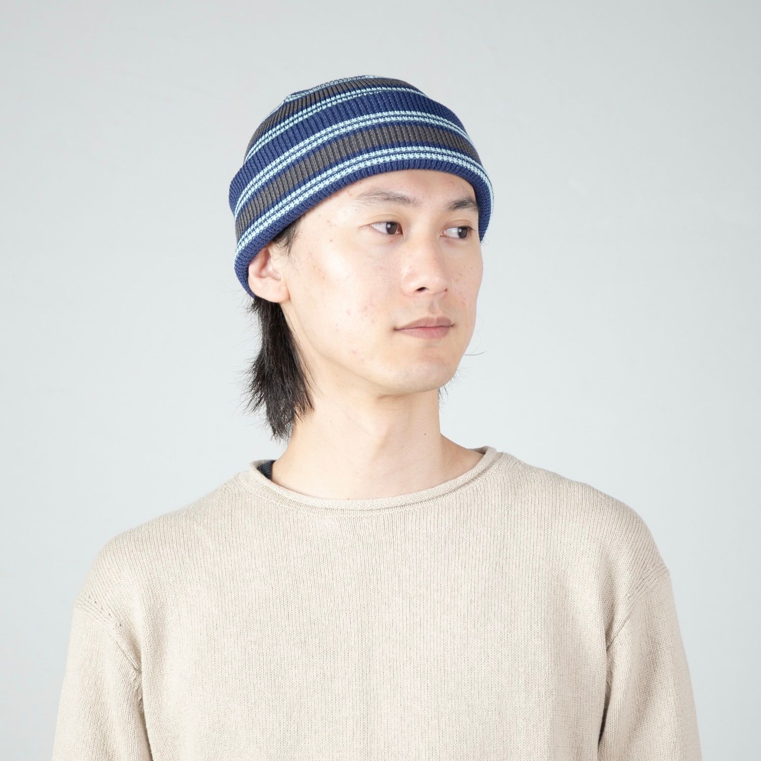 【残り一点】RV Border Short Beanie