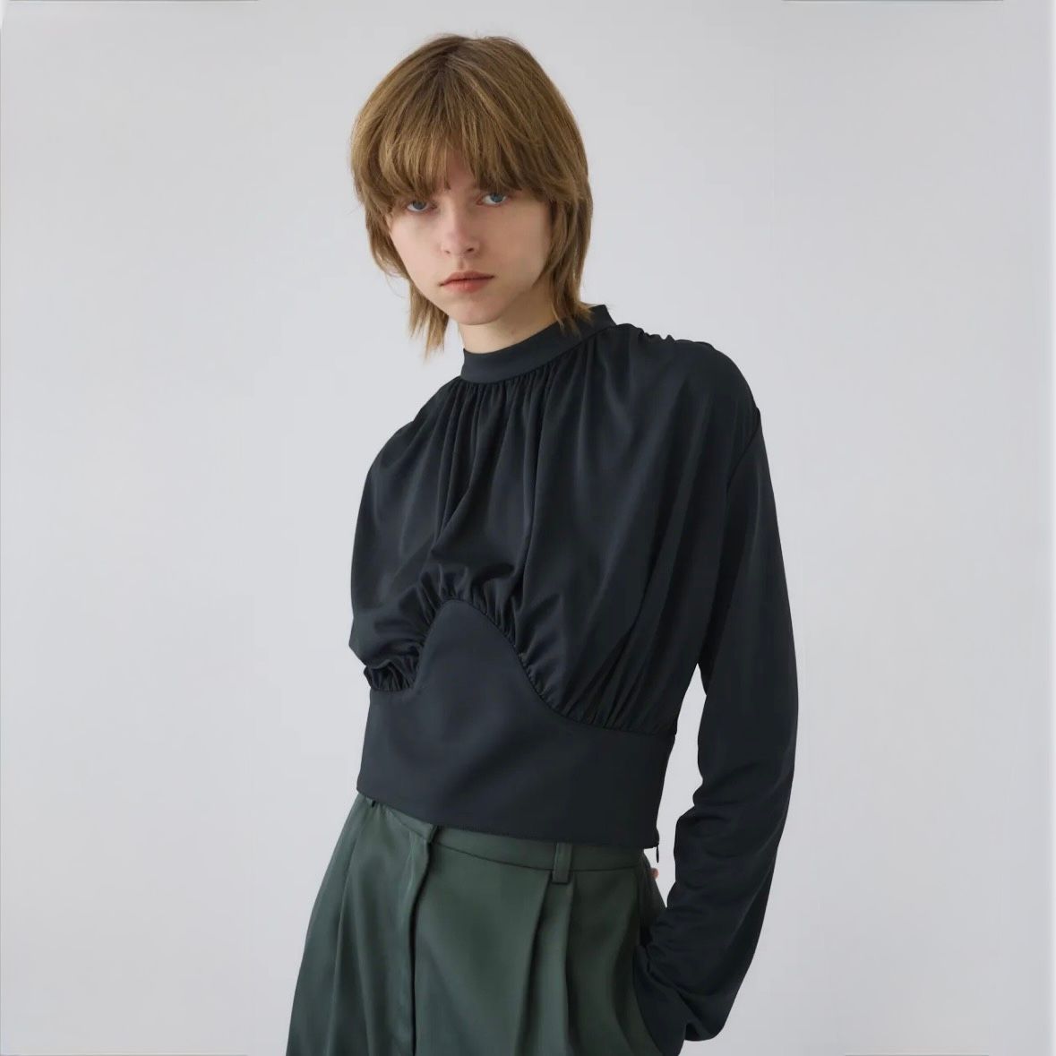 【残り一点】Hidden Detail Drape Tops