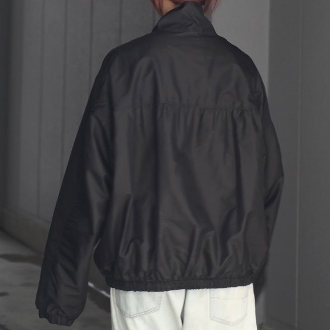 【残り一点】Pure Silk Tafta Shirred Light Zip Jacket