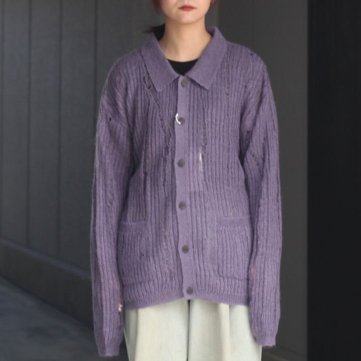YOKE - 【残り一点】Silk Mohair Buttoned Cardigan | ACRMTSM