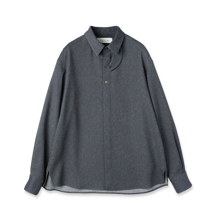 【残り一点】Faux Denim Front Fly Chin Tab Shirt