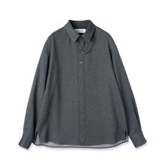 【残り一点】Faux Denim Front Fly Chin Tab Shirt