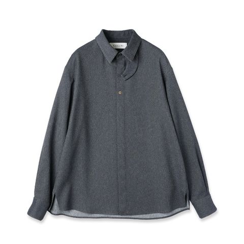 【残り一点】Faux Denim Front Fly Chin Tab Shirt