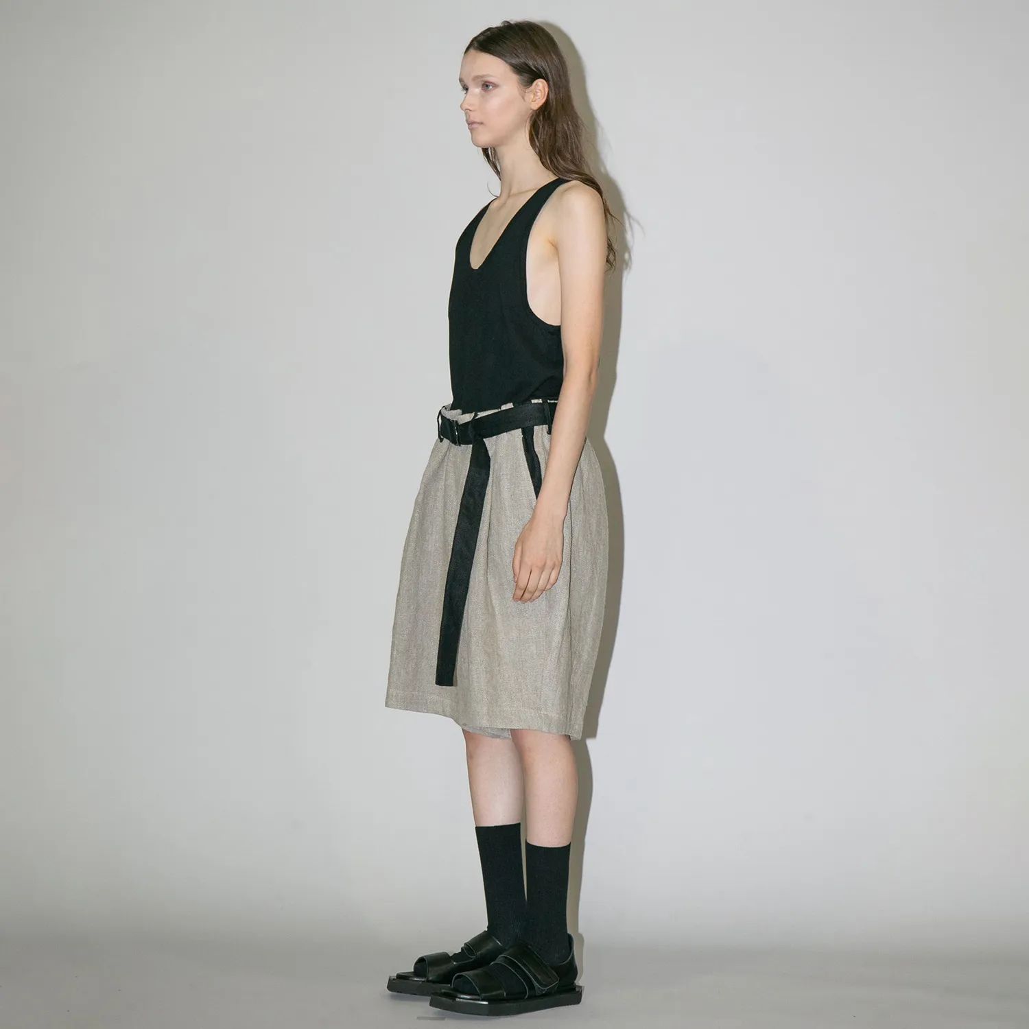 【残り一点】セミウェットリネンショートパンツ