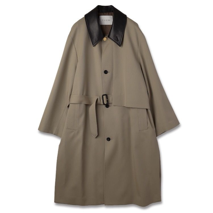 CULLNI - 【残り一点】Wool Gabardine Layerd Long Coat