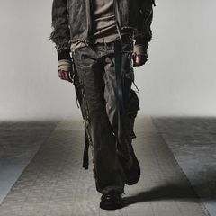 【残り一点】Cut Off Slash Seam Twist Cargo Jeans