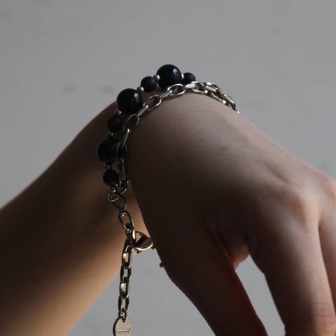 【残り一点】Beads Chain Breacelet_A(SILVER)