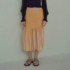 【残り一点】Emblem Pleats Knitted Skirt