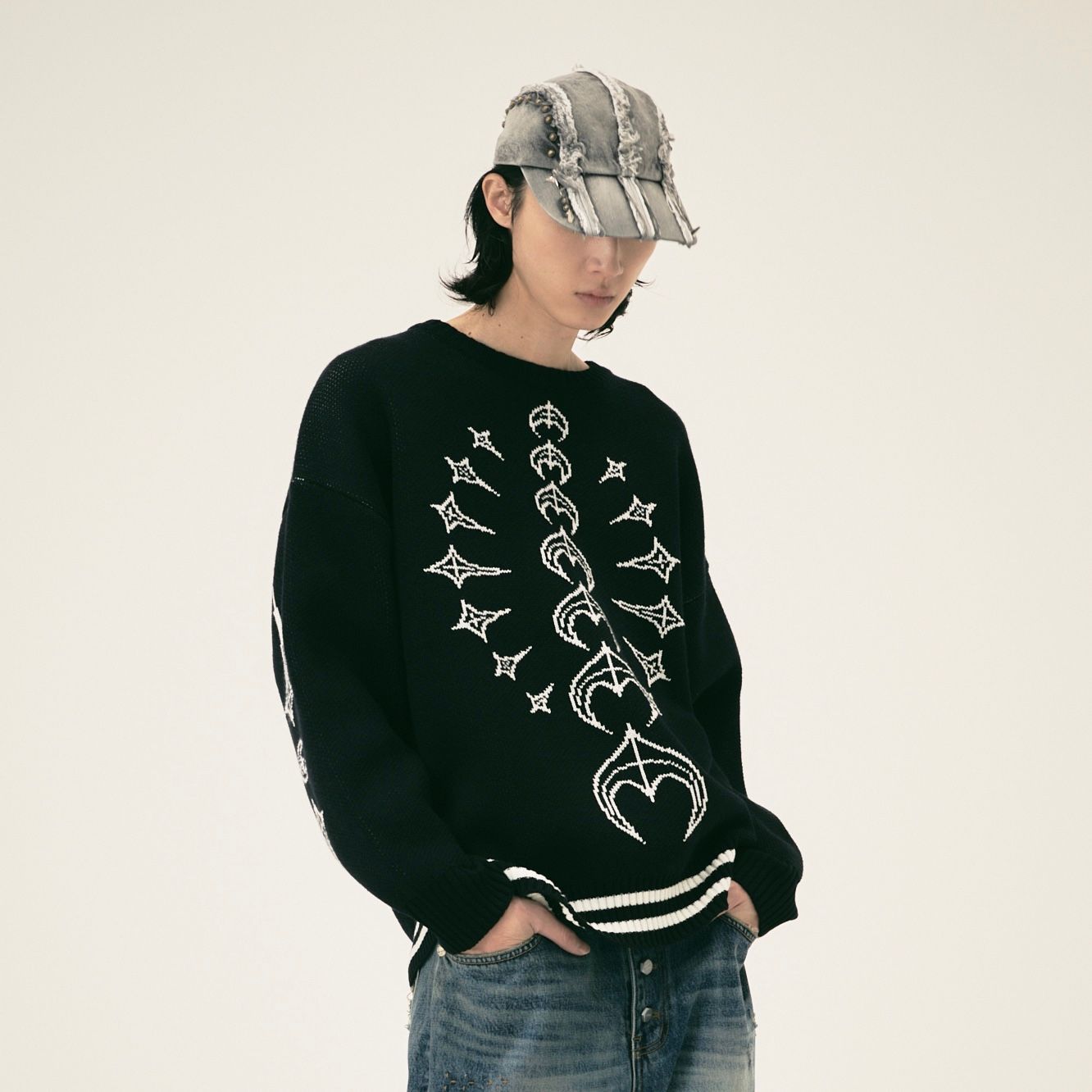 【残り一点】TC Bone Knit Sweater