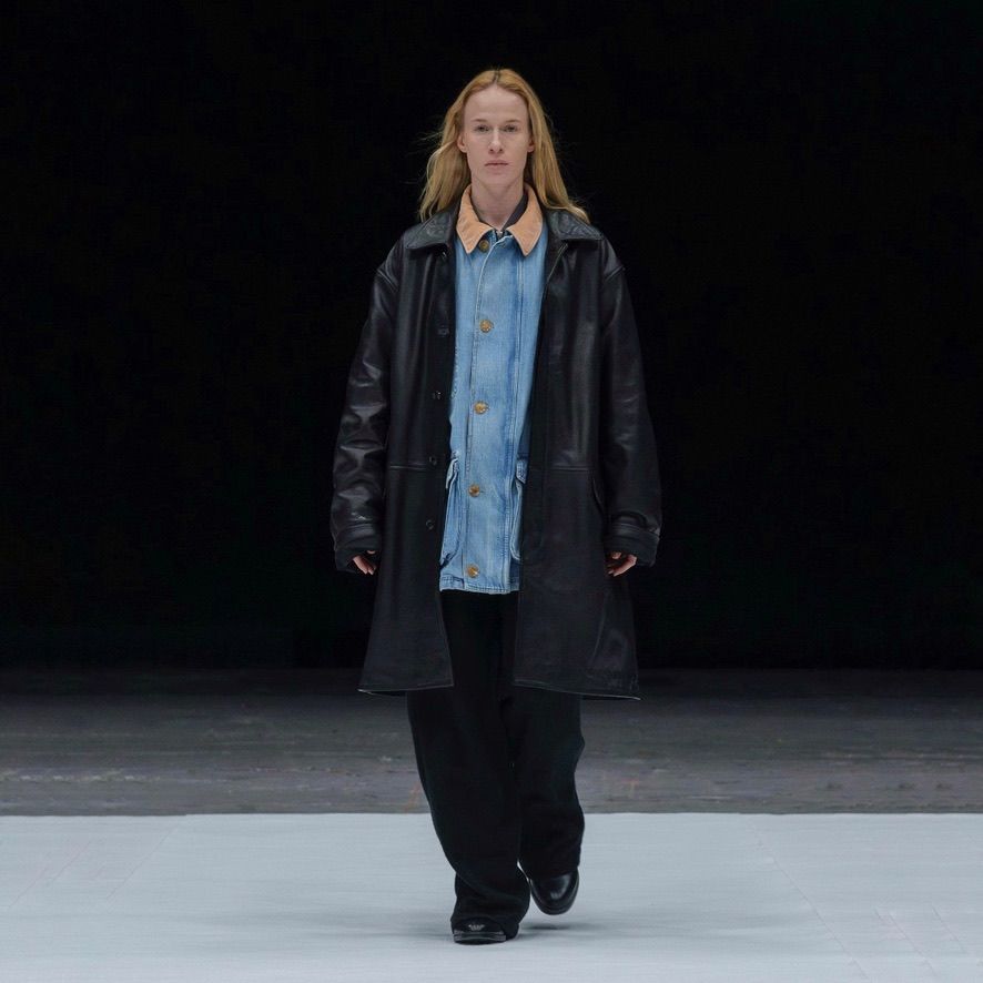 【残り一点】Leather Balmacaan Coat