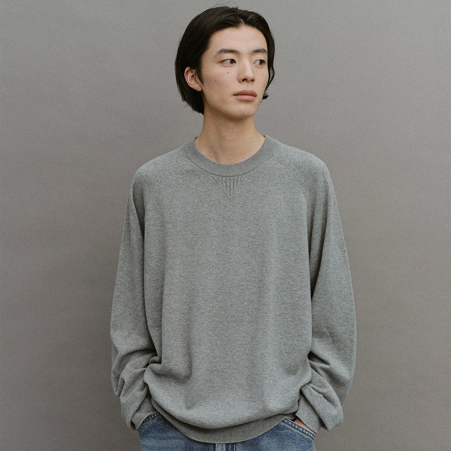 【残り一点】Whole Garment Crew-Neck Knit
