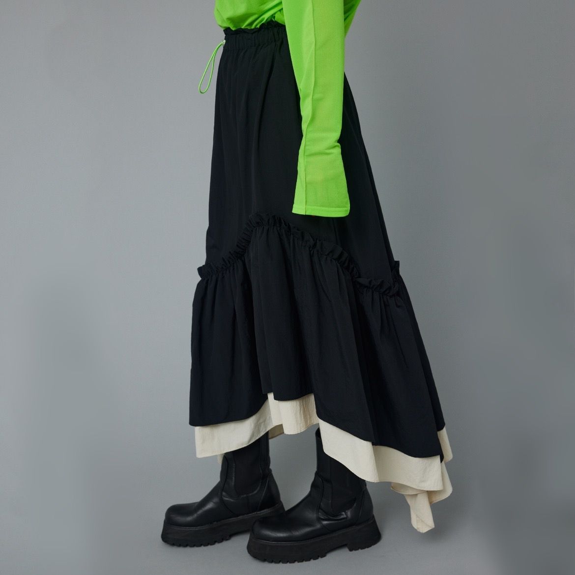 HeRIN.CYE - 【残り一点】Asymmetry Gather Skirt | ACRMTSM ONLINE STORE