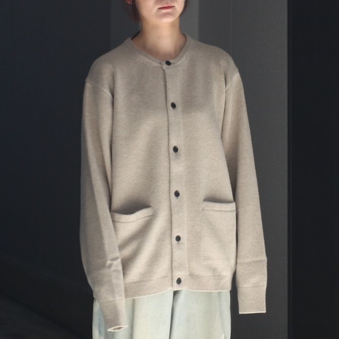 【残りわずか】Extra Fine Wool Knit Crew Neck Cardigan