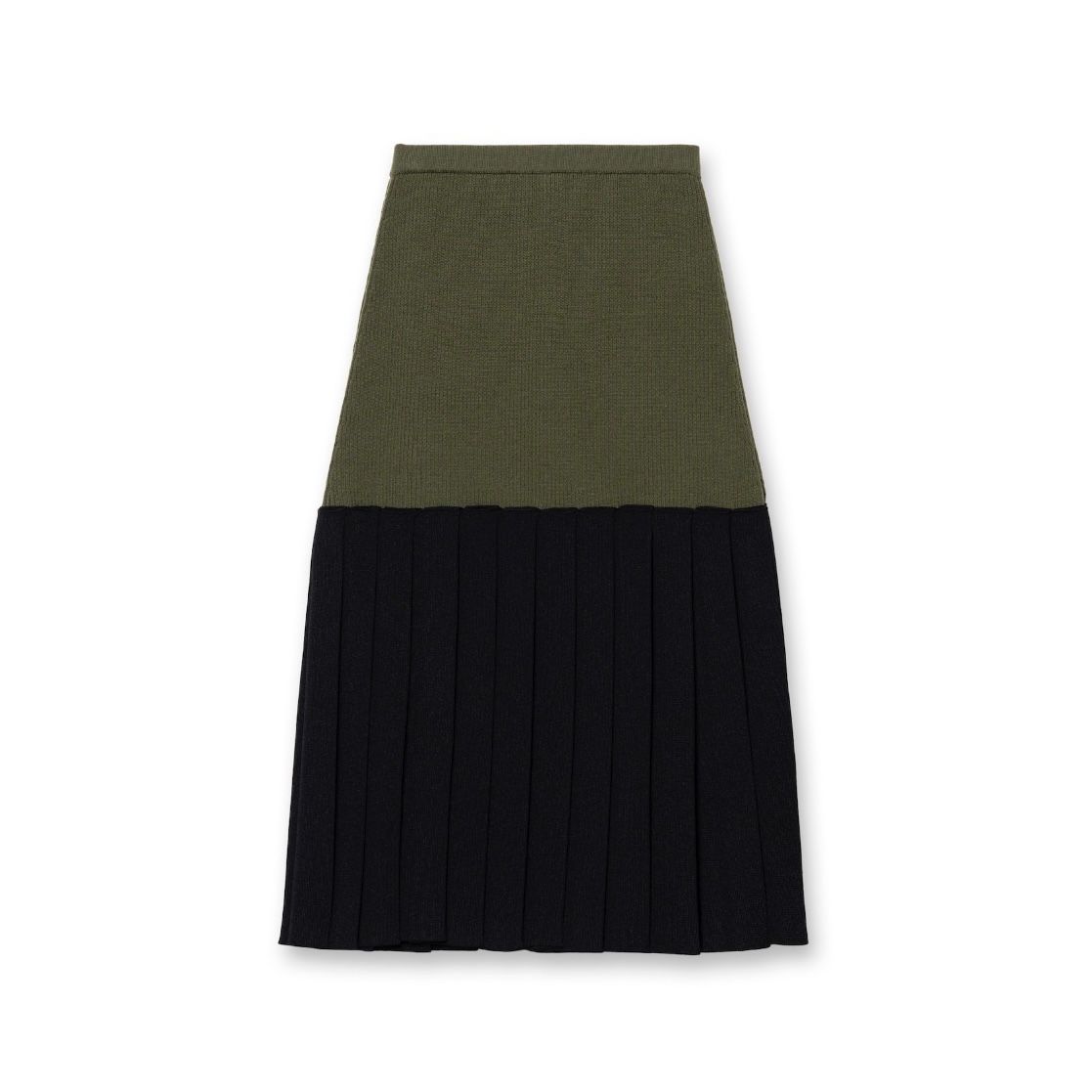 Pleated Knit Skirt