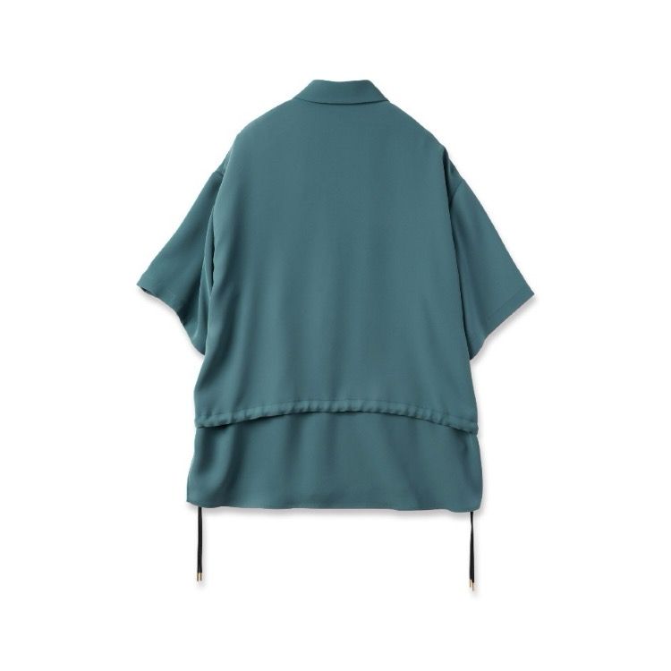 【残り一点】Dry Double Satin Layered Short Sleeve Shirt