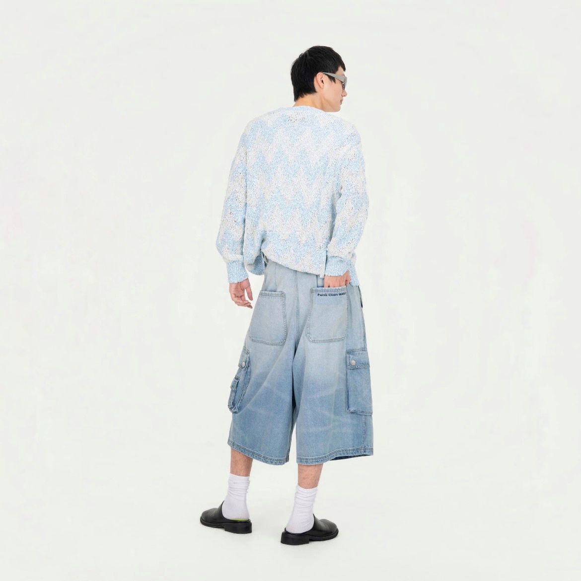 【残り一点】Oversized Mid Length Denim Cargo Trouser