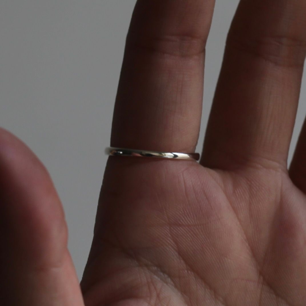 【残り一点】Oval Signet Minimal Ring L(6mm)