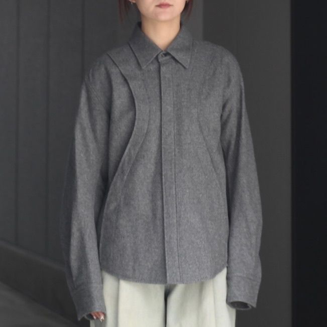 【残り一点】Wool Fly Front Long Sleeve Shirt