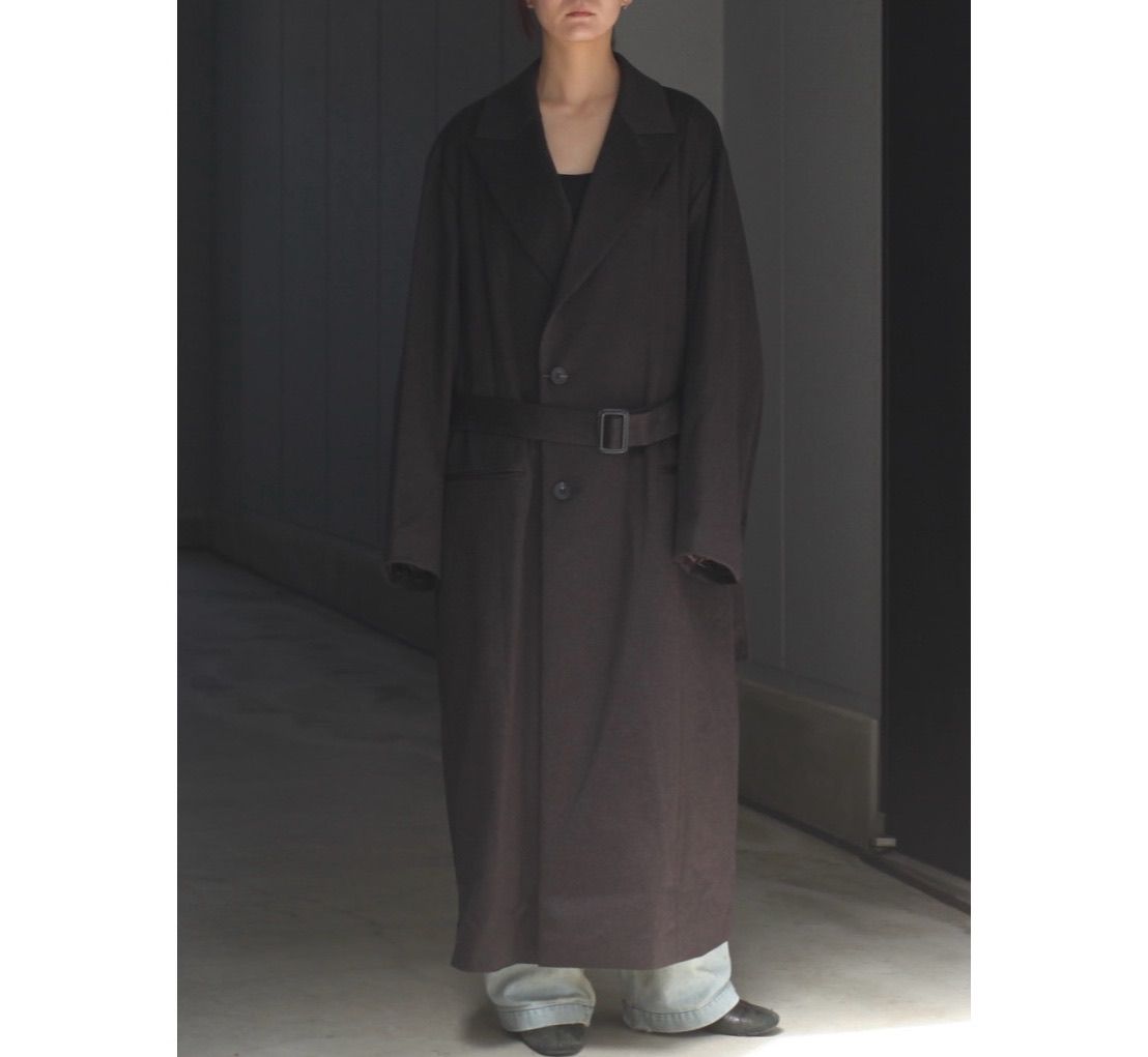 【残り一点】Oversized Maxi Length Peak Lapel Coat(CASHMERE)